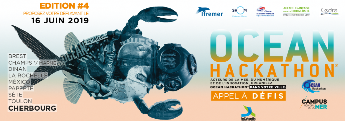 Affiche pour l'Ocean Hackathon du Cotentin