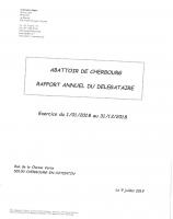 Rapport de l'Abattoir de Cherbourg 2018 Rapport de l'Abattoir de Cherbourg 2018