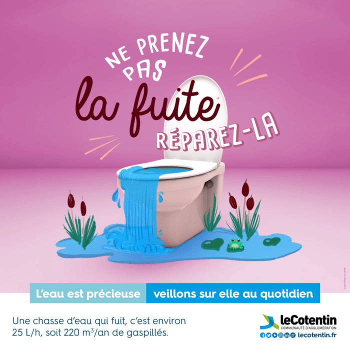 Affiche : Ne prenez pas la fuite, réparez-la !