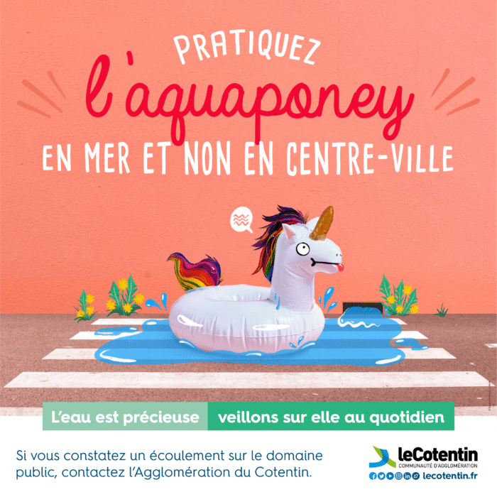 Affiche : pratiquez l'aquaponey en mer et non en centre ville