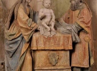 Statuaire "Présentation au temple", église de Quettetot (Bricquebec-en-Cotentin)