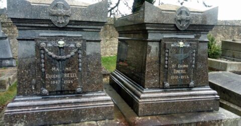 Cimetière Saint-Malo à Valognes, photo des tombes des frères Bretel (industriels de Valognes)