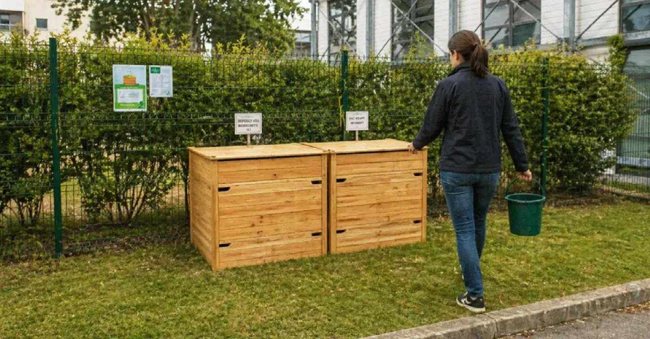 Composteur partagé en établissement dans le cotentin