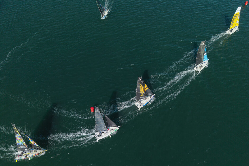 Parcours construits en baie du Pouliguen, pour le Grand Prix de Pornichet, du Tour Voile, le 4 juillet 2025, Photo © LIOT Images / Tour Voile