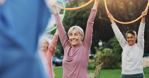 Seniors participant aux Olympiades à Montebourg