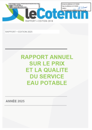 Rapport Annuel sur le prix et le service Eau Potable